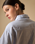 Camisa camisera manga corta silueta amplia - Blanco