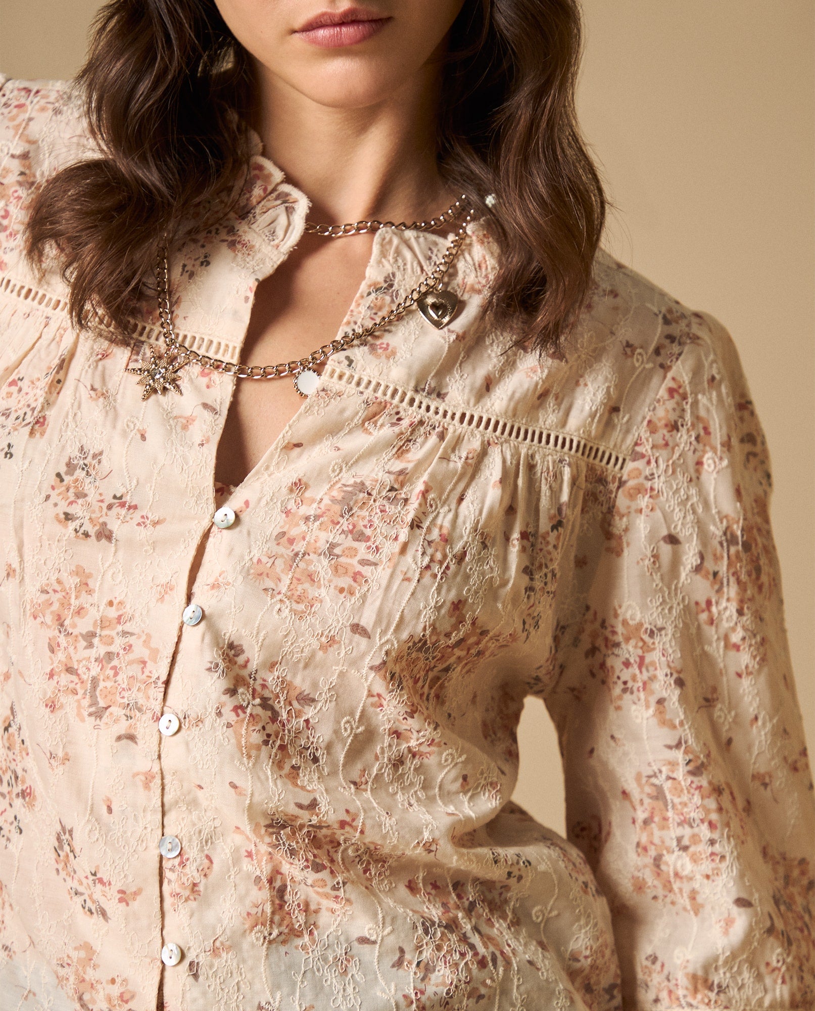 Camisa de algodón manga sisa cuello redondo - Rosa 34_611H201_ROS111305_4