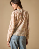 Camisa de algodón manga sisa cuello redondo - Rosa