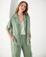 Camisa tipo chaqueta para mujer - Verde