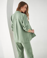 Camisa tipo chaqueta para mujer - Verde