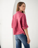 Camisa de manga Largo graduable para mujer - Rosa