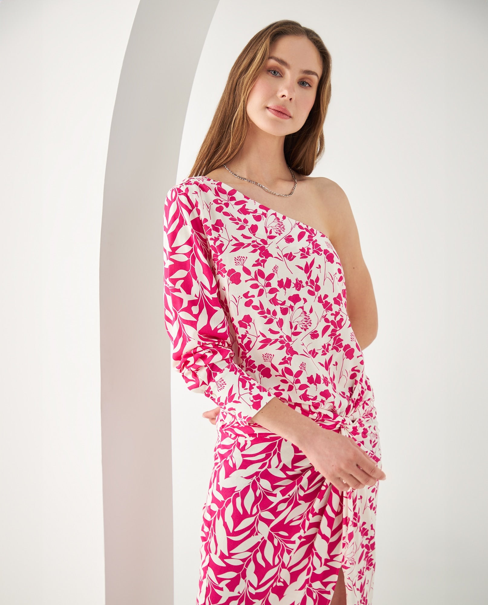 Camisa con estampado de flores para mujer - Rosa 34_612F020_ROS172034_3