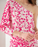 Camisa con estampado de flores para mujer - Rosa