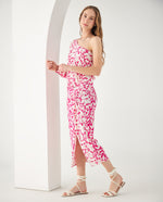 Camisa con estampado de flores para mujer - Rosa