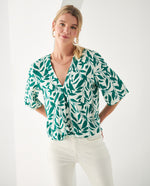 Camisa de tela fluida para mujer - Crudo