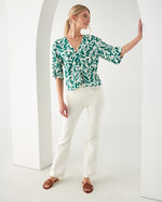 Camisa de tela fluida para mujer - Crudo