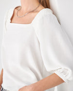 Camisa manga 3/4 para mujer - Blanco