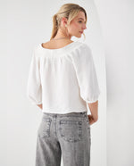 Camisa manga 3/4 para mujer - Blanco