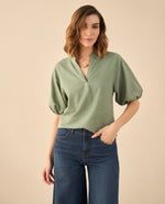 Camisa manga 3/4 para mujer - Verde