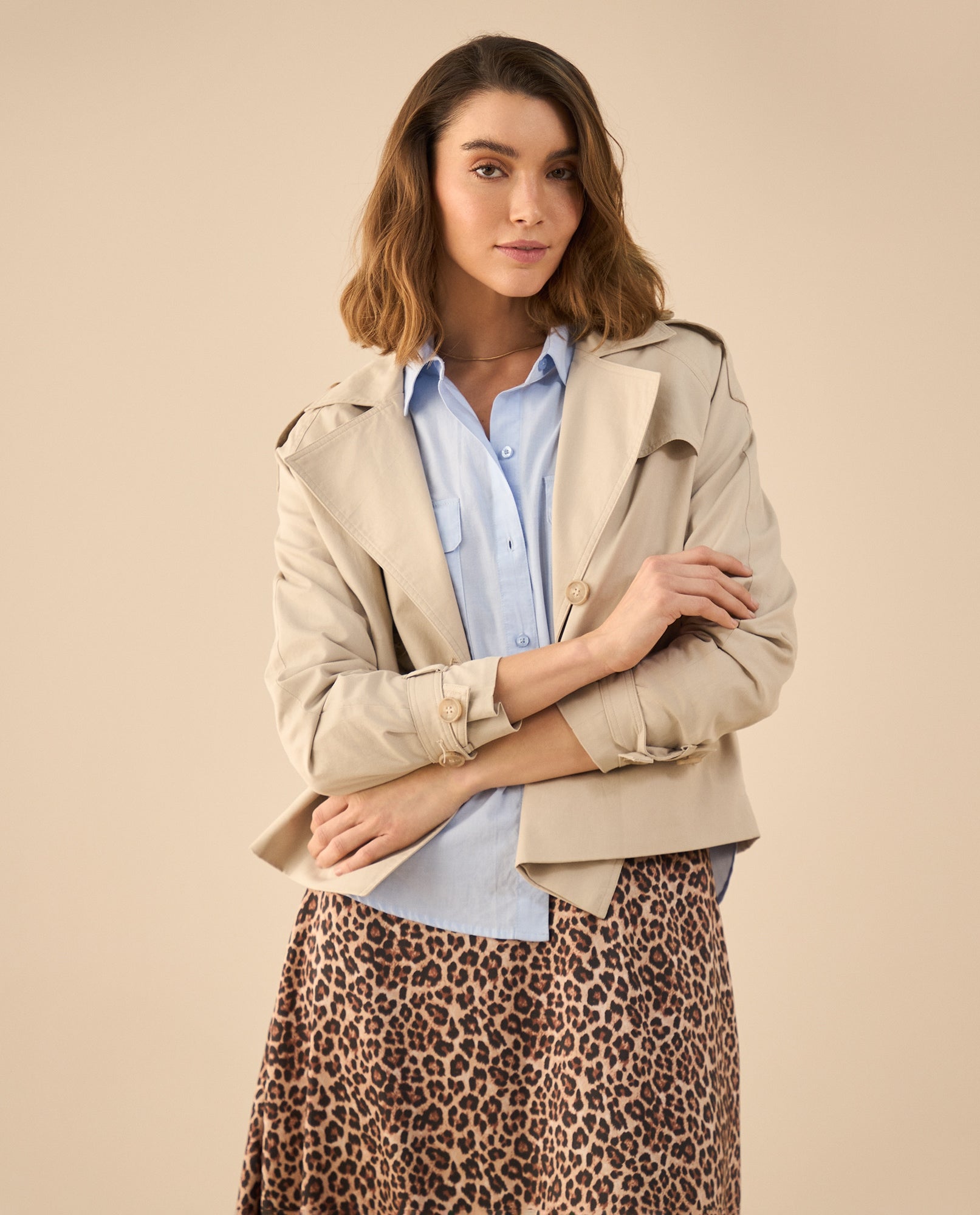 Camisa con detalles bordados para mujer - Azul 34_612G008_AZU154030_0