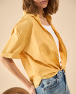 Camisa manga corta para mujer - Beige