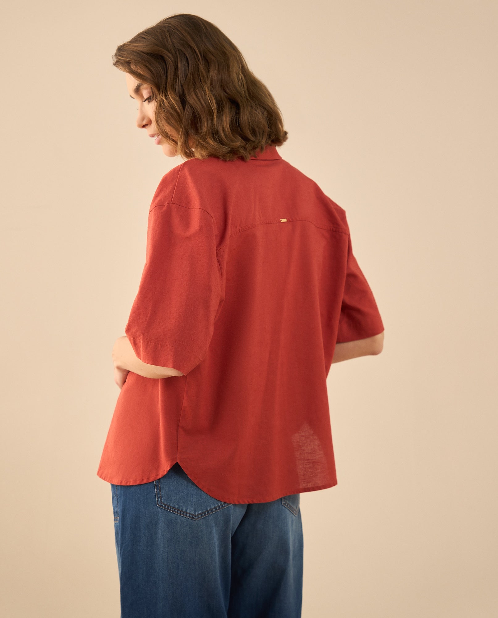 Camisa manga corta para mujer - Rojo 34_612G023_ROJ181444_4