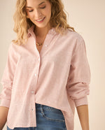 Camisa de diseño a rayas para mujer - Rojo