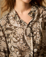 Camisa manga corta cuello nerú - Verde