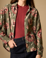Camisa camisera manga larga con caída fluida - Verde