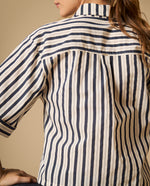Camisa camisera manga corta con bolsillos frontales - Crudo