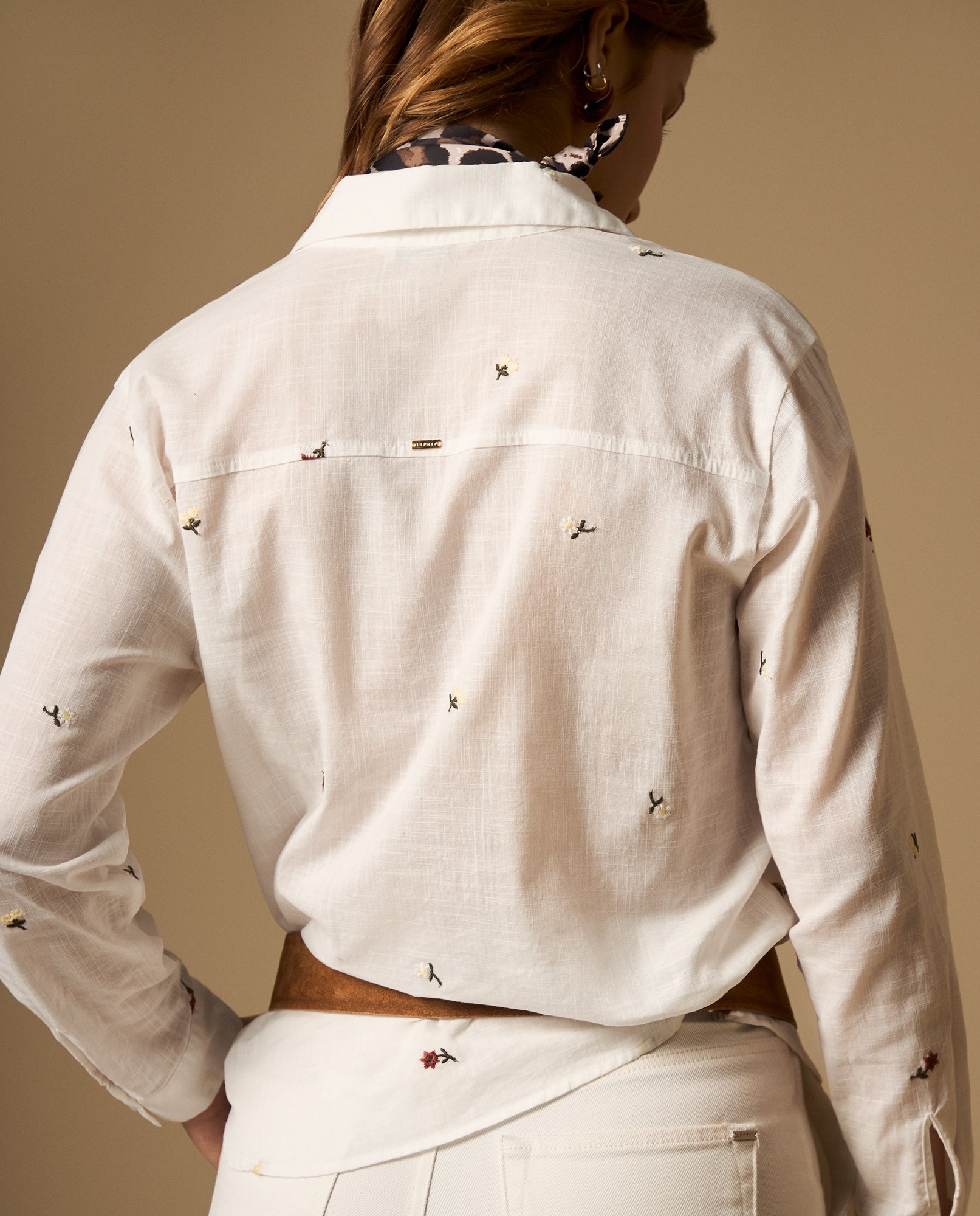 Camisa camisera bordada manga larga - Crudo 34_612H050_CRU114201_5