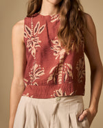 Camisa manga larga cuello camisero en tejido fluido - Rosa