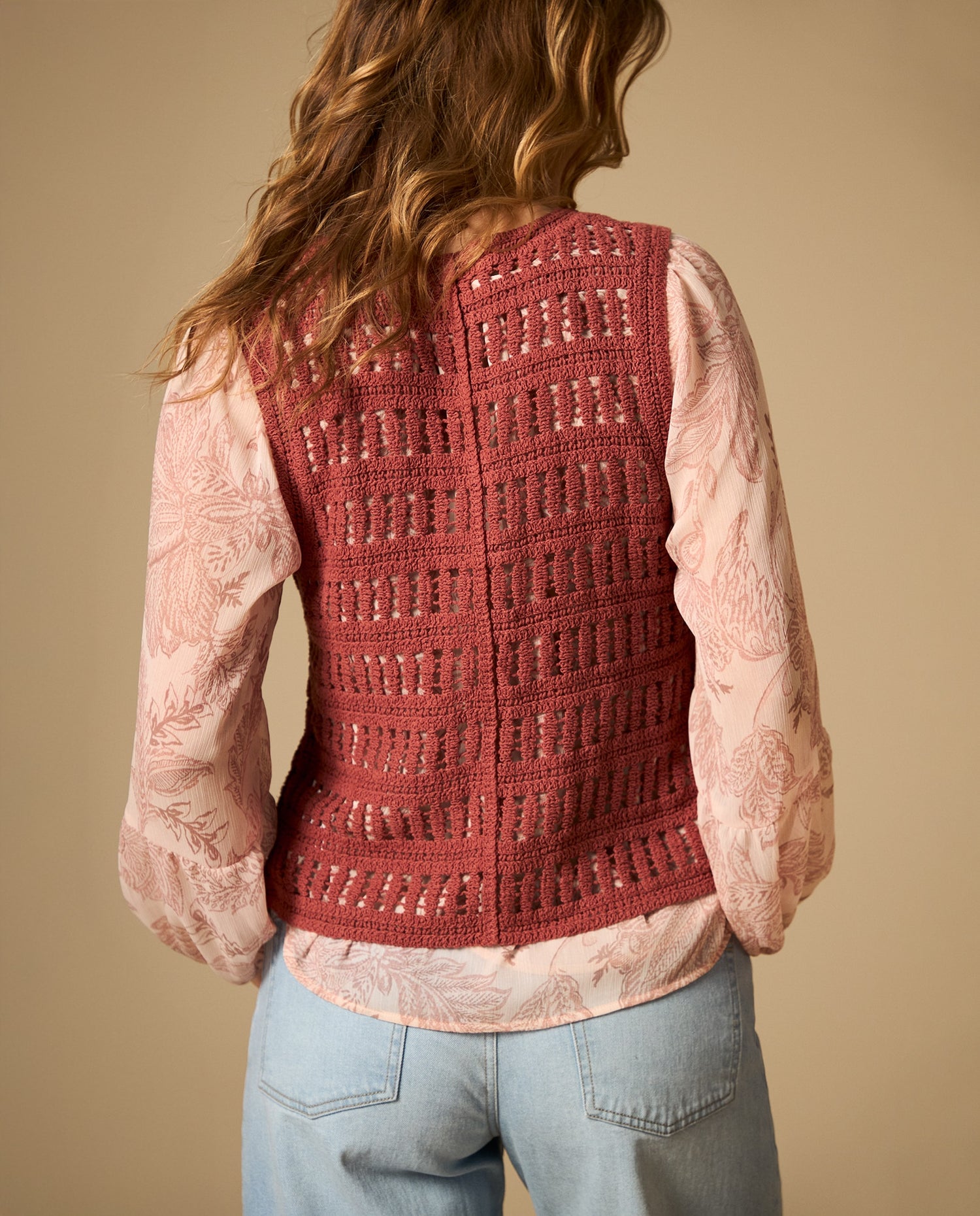 Camisa manga larga de tejido ligero - Rojo