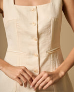 Camisa beige con botones frontales - Crudo