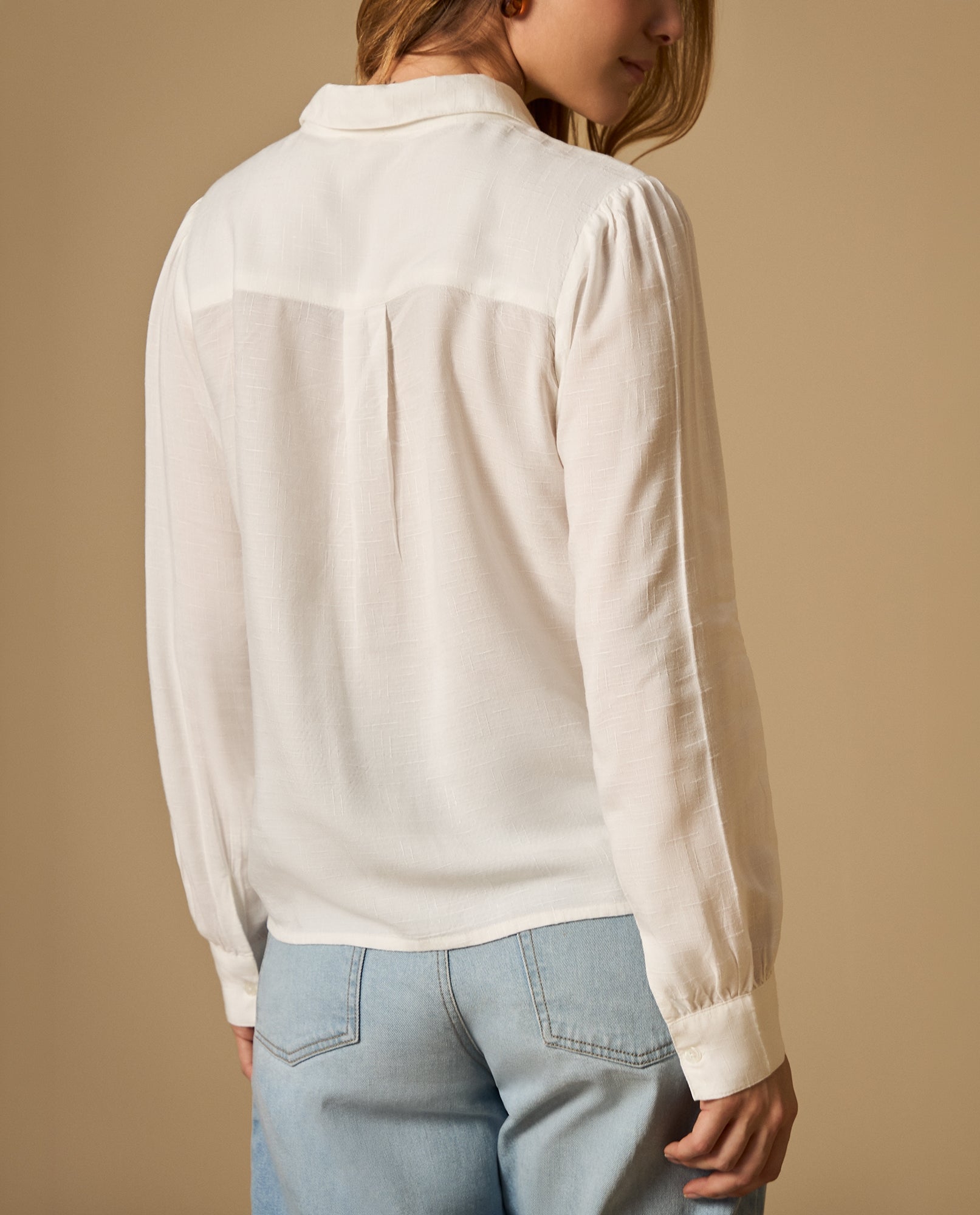 Camisa bordada manga larga con tejido con textura - Crudo 34_612H223_CRU114201_5