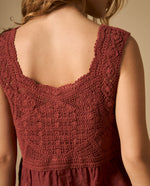 Camisa manga sisa con bordado en bajo - Rojo