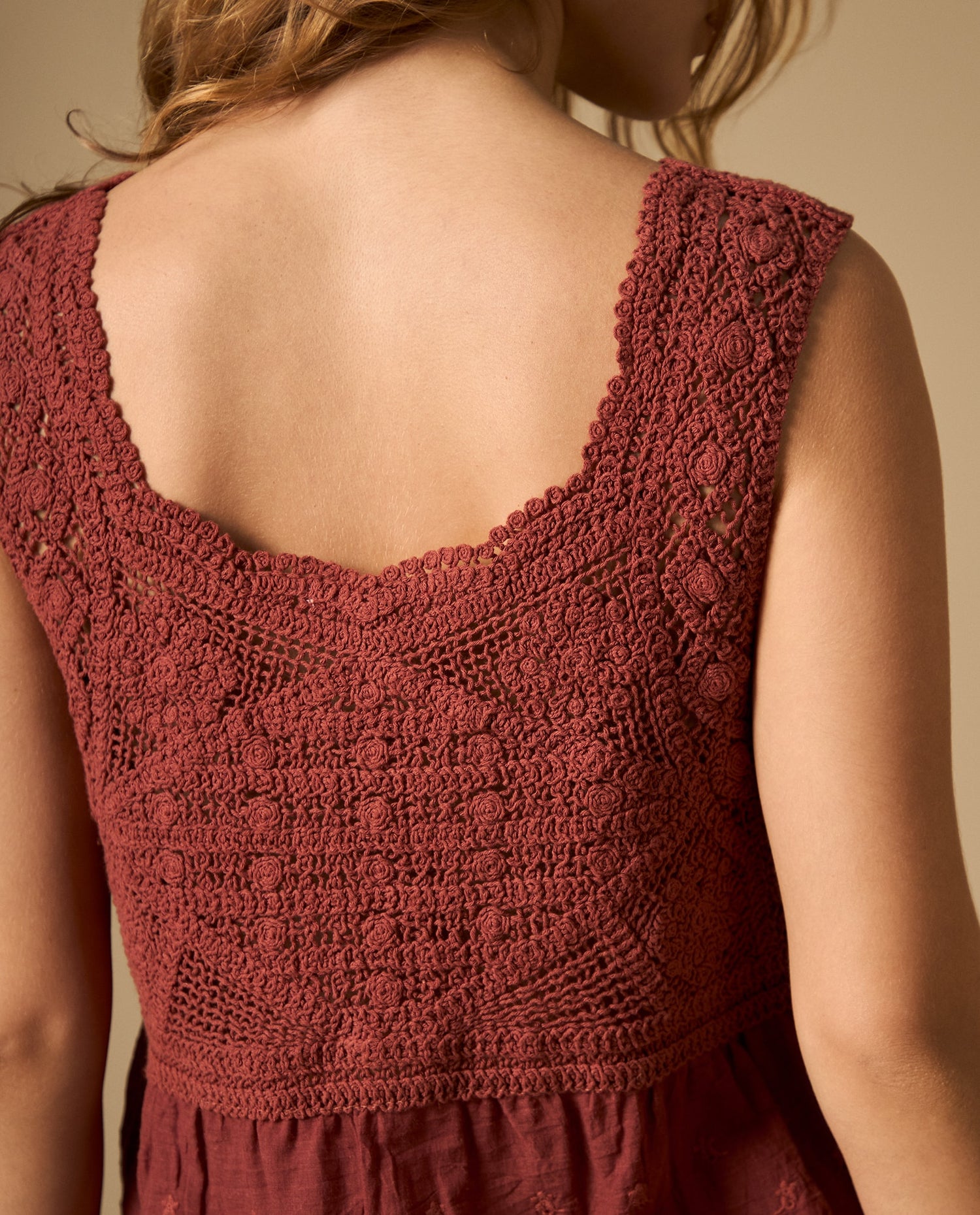 Camisa manga sisa con bordado en bajo - Rojo