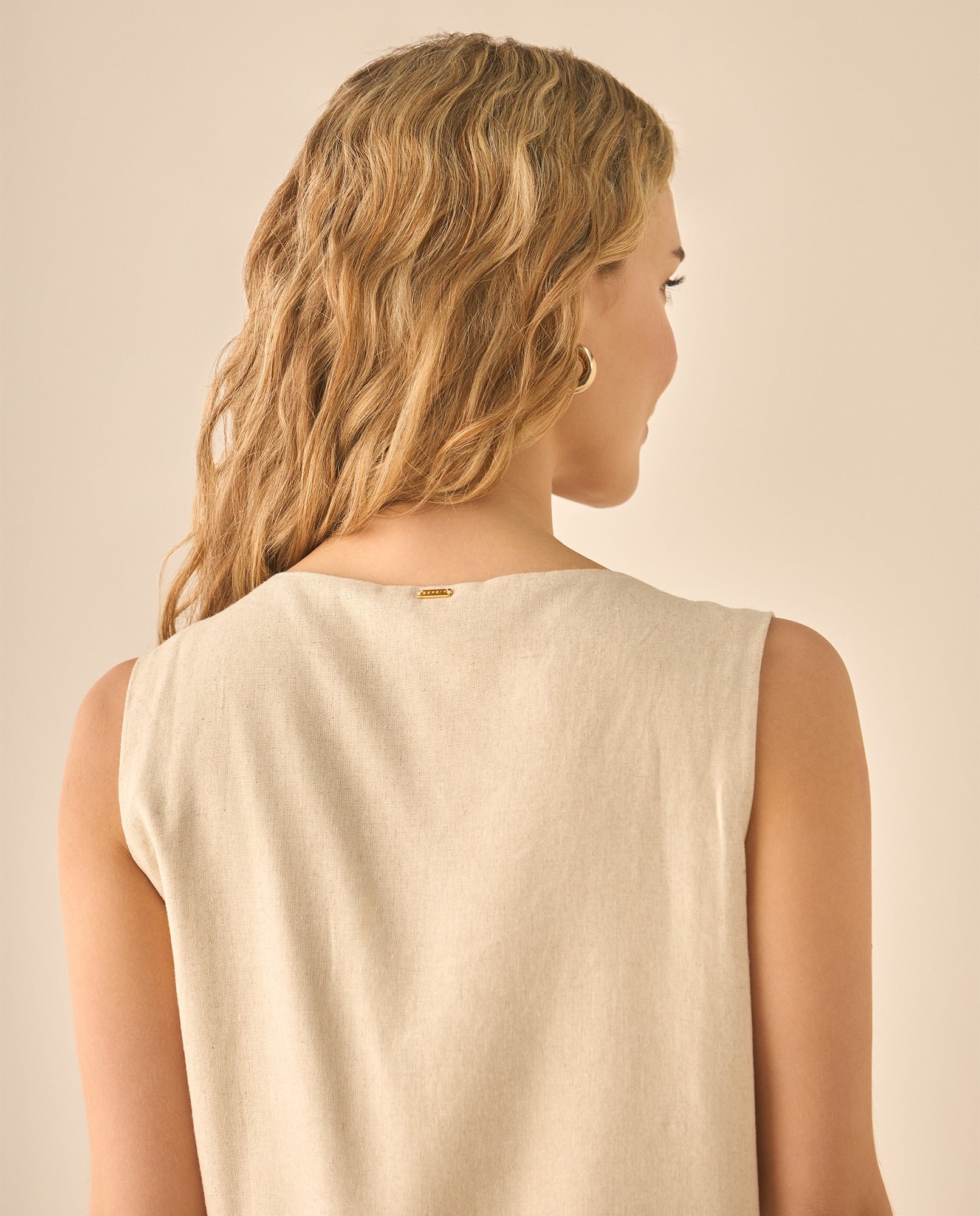 Camisa manga sisa tipo lino para mujer - Crudo 34_613G035_CRU130002_6
