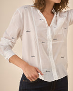 Camisa clásica manga larga para mujer - Blanco