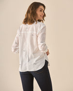 Camisa clásica manga larga para mujer - Blanco