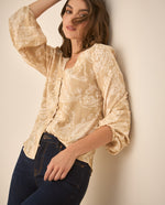 Camisa escote en V estampada para - Crudo