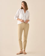 Camisa con detalle bordado en los puños para mujer - Crudo