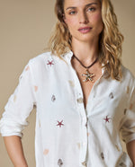 Camisa manga larga estampada marina - Crudo