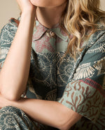 Camisa estampada manga corta - Verde