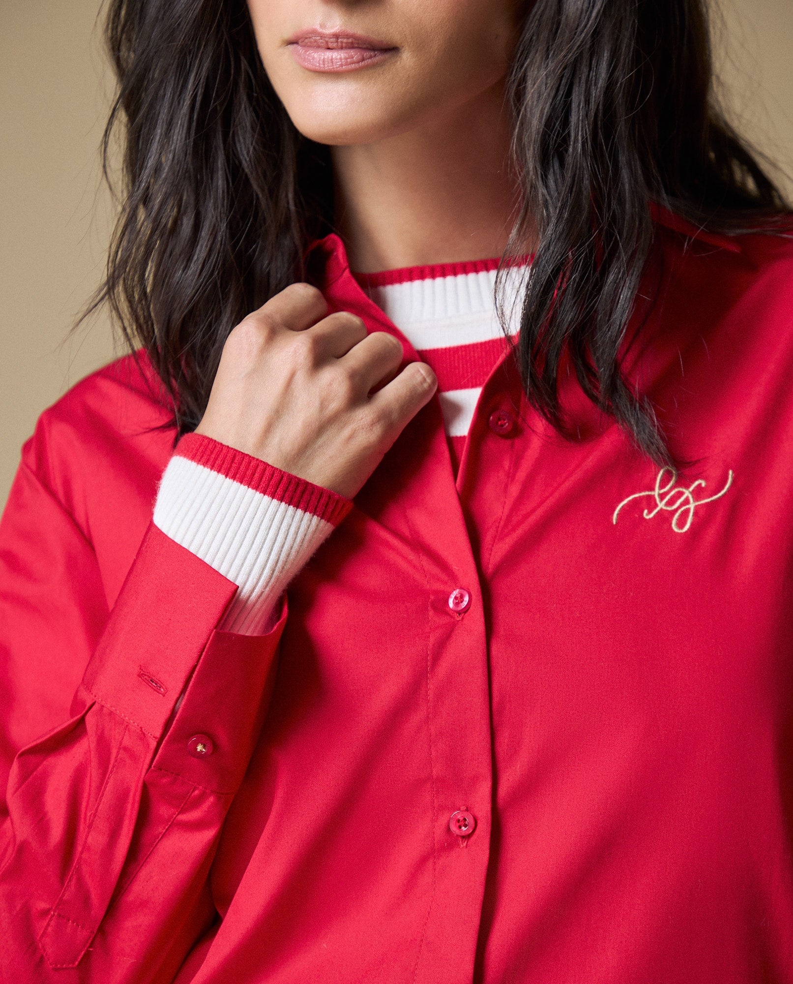 Camisa manga larga algodón - Rojo 34_613H013_ROJ191757_3