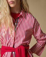 Camisa M/L a Rayas Esprit - Blanco