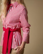 Camisa M/L a Rayas Esprit - Blanco