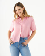 Camisa de manga corta para mujer - Rosa