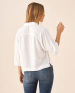 Camisa manga 3/4 para mujer - Blanco