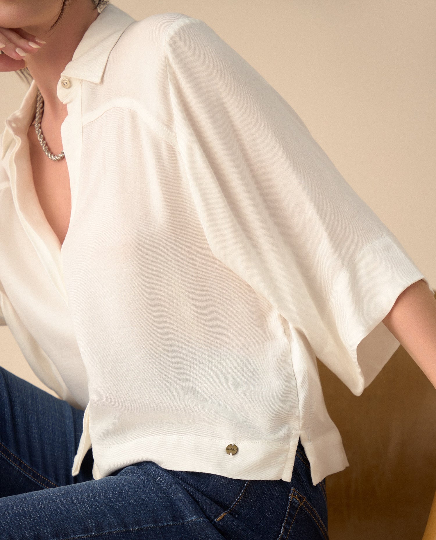 Camisa manga 3/4 para mujer - Crudo