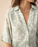 Camisa manga 3/4 para mujer - Verde