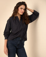 Camisa manga larga para mujer - Negro