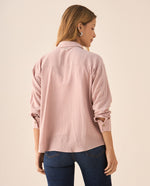 Camisa manga larga para mujer - Rosa