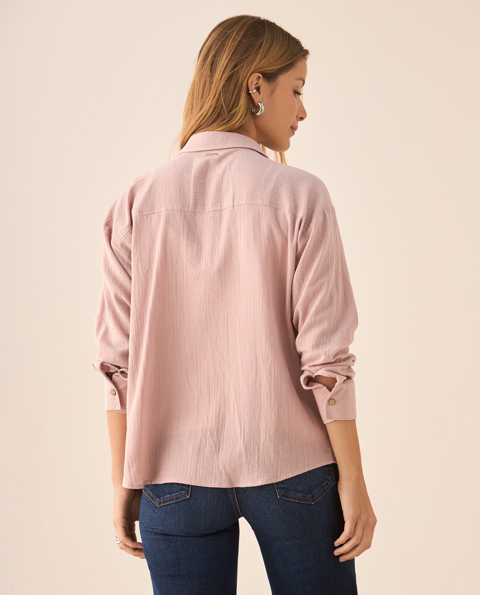 Camisa manga larga para mujer - Rosa 34_615F327_ROS112511_4