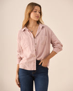 Camisa manga larga para mujer - Rosa