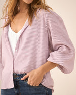 Camisa manga larga con volumen para mujer - Rosa
