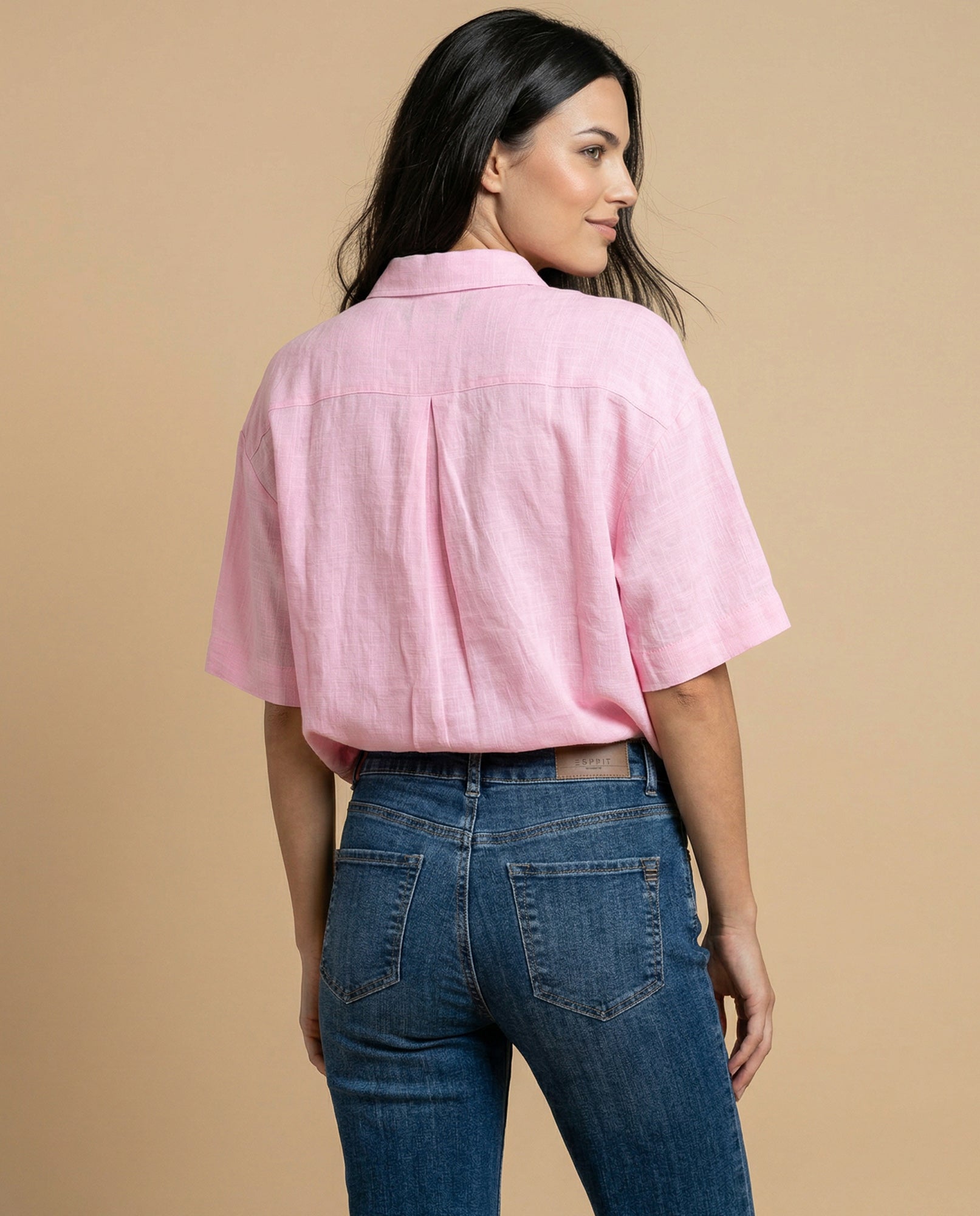 Camisa cuello nerú con cierre oculto - Rosa 34_615F332_ROS171930_4