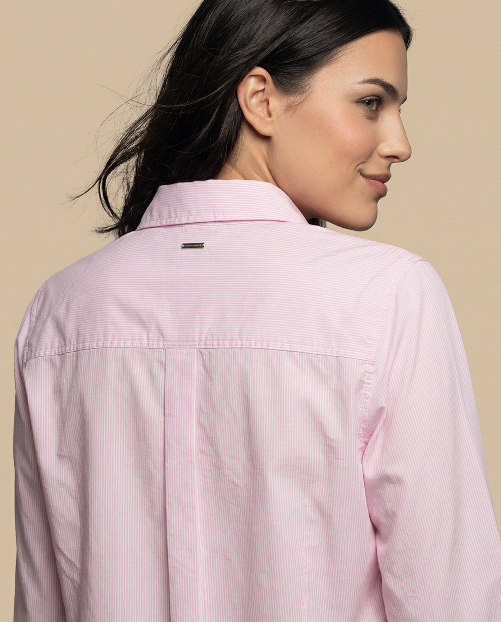 Camisa manga larga cuello camisero de caída ligera - Rosa 34_615F339_ROS152213_6