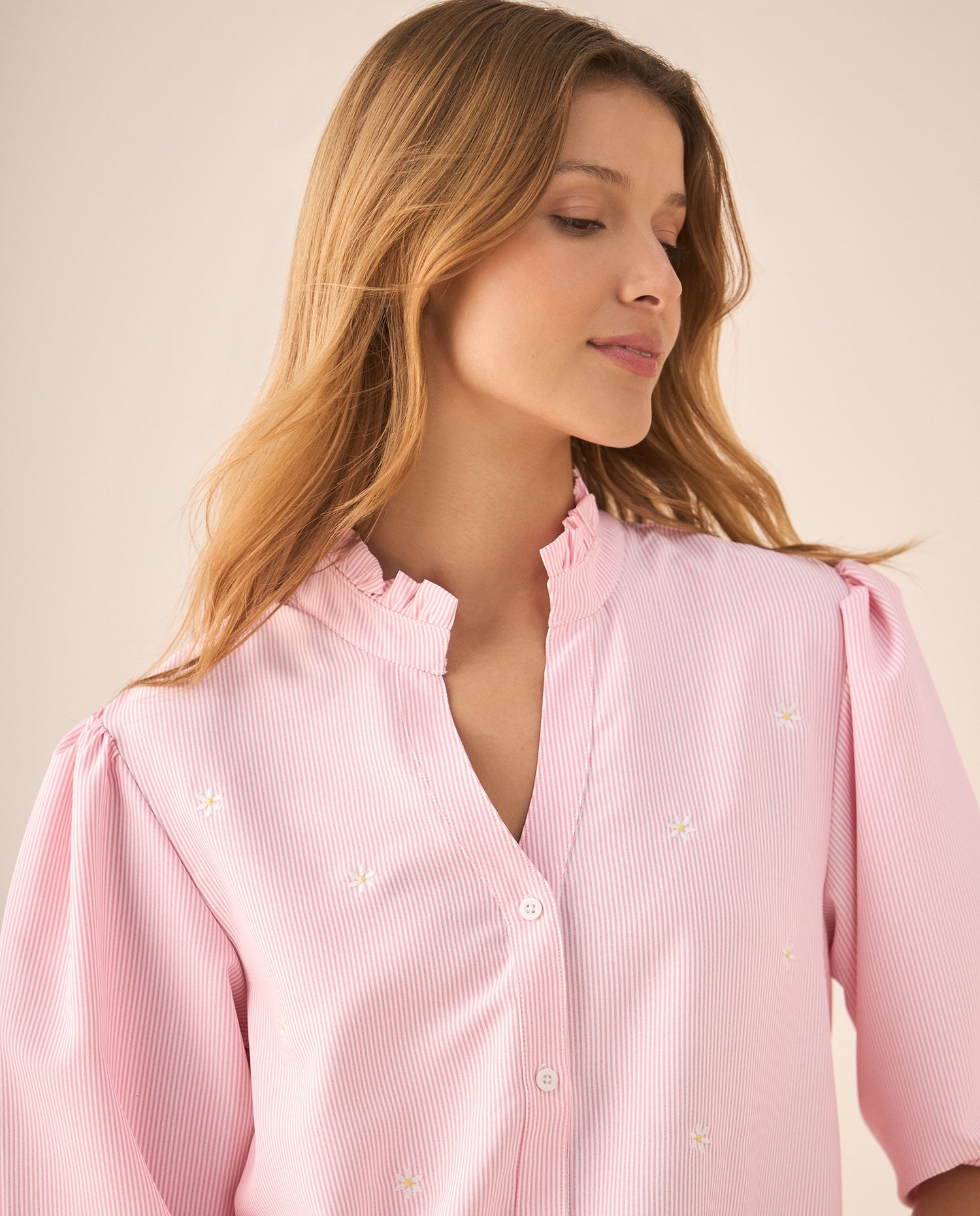 Camisa de cuello neru con bolero para mujer - Naranja